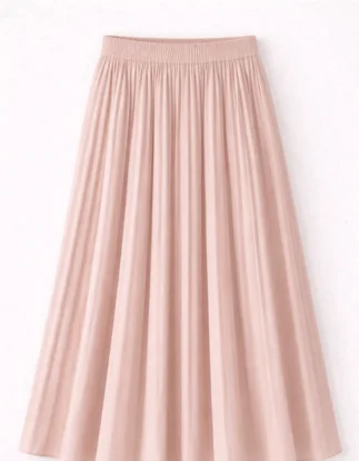 Women Pleated Midi Skirt